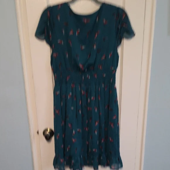 American Rag Blue/green Ruffled Tiered Mini Dress Wedding Guest - Picture 8 of 8